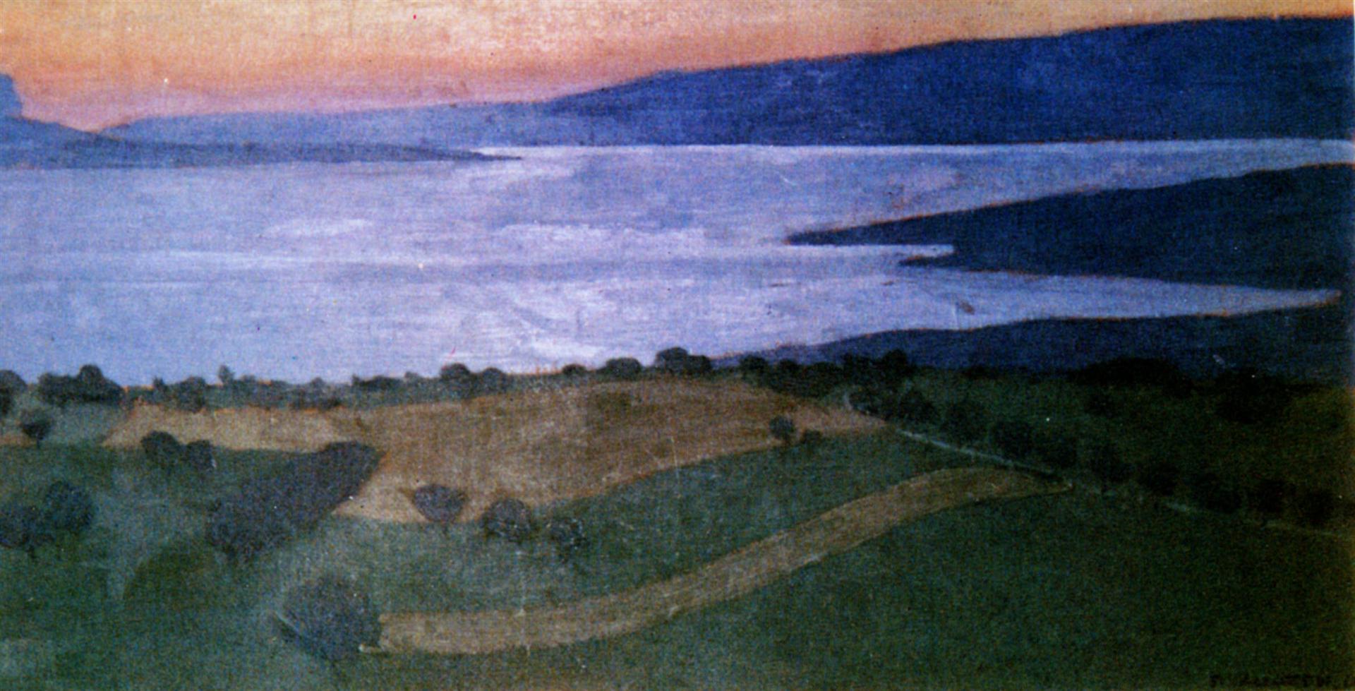 Felix Vallotton The Lake Lema, effect of the evening 1900 Fine Art Print