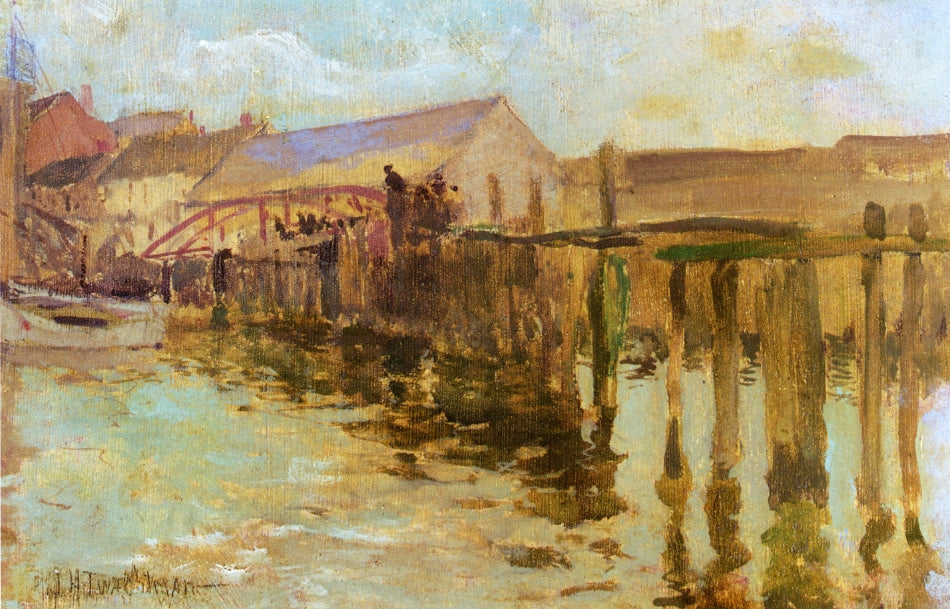 John Henry Twachtman The Landing, Newport 1889 Fine Art Print