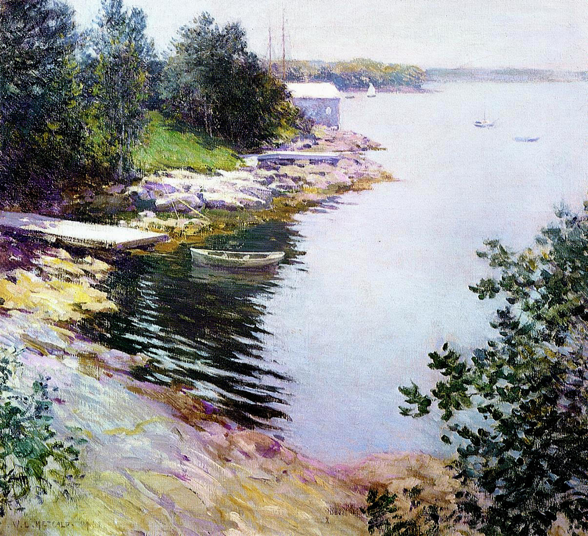 Willard Metcalf The Landing Place 1904 Fine Art Print
