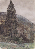 Rudolf von Alt The large pine in Gastein 1895 Fine Art Print