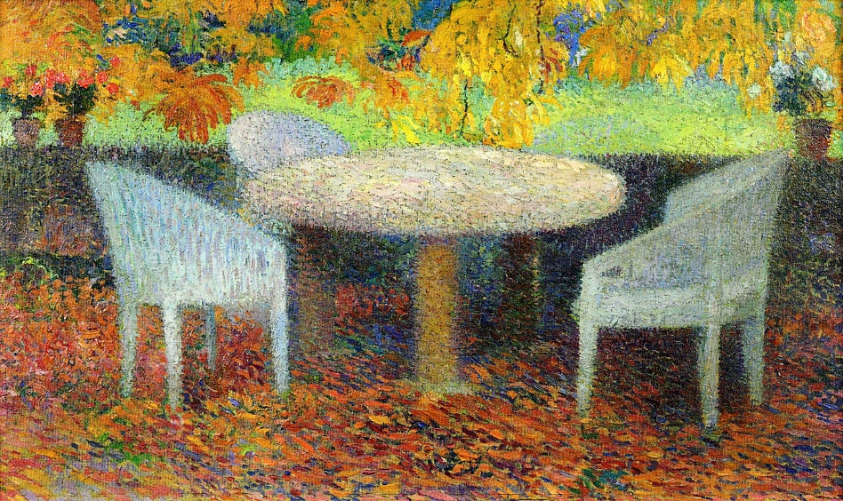 Henri Martin The Large Stone Table under the Chestnut Street at Marquayrol 1915 Fine Art Print