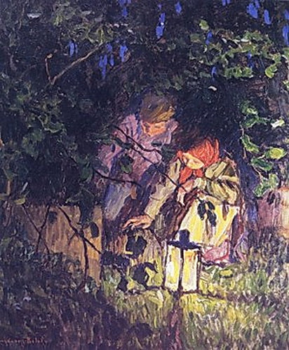 Nikolay Bogdanov Belsky The Latern 1908 Fine Art Print