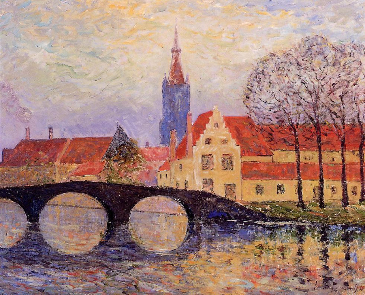 Maxime Maufra The Leguenay Bridge 1894 Fine Art Print