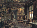 Rudolf von Alt The library in the Palais Dumba 1877 Fine Art Print