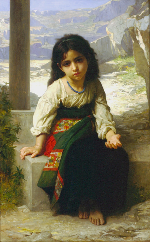 William-Adolphe Bouguereau The Little Beggar 1880 Fine Art Print