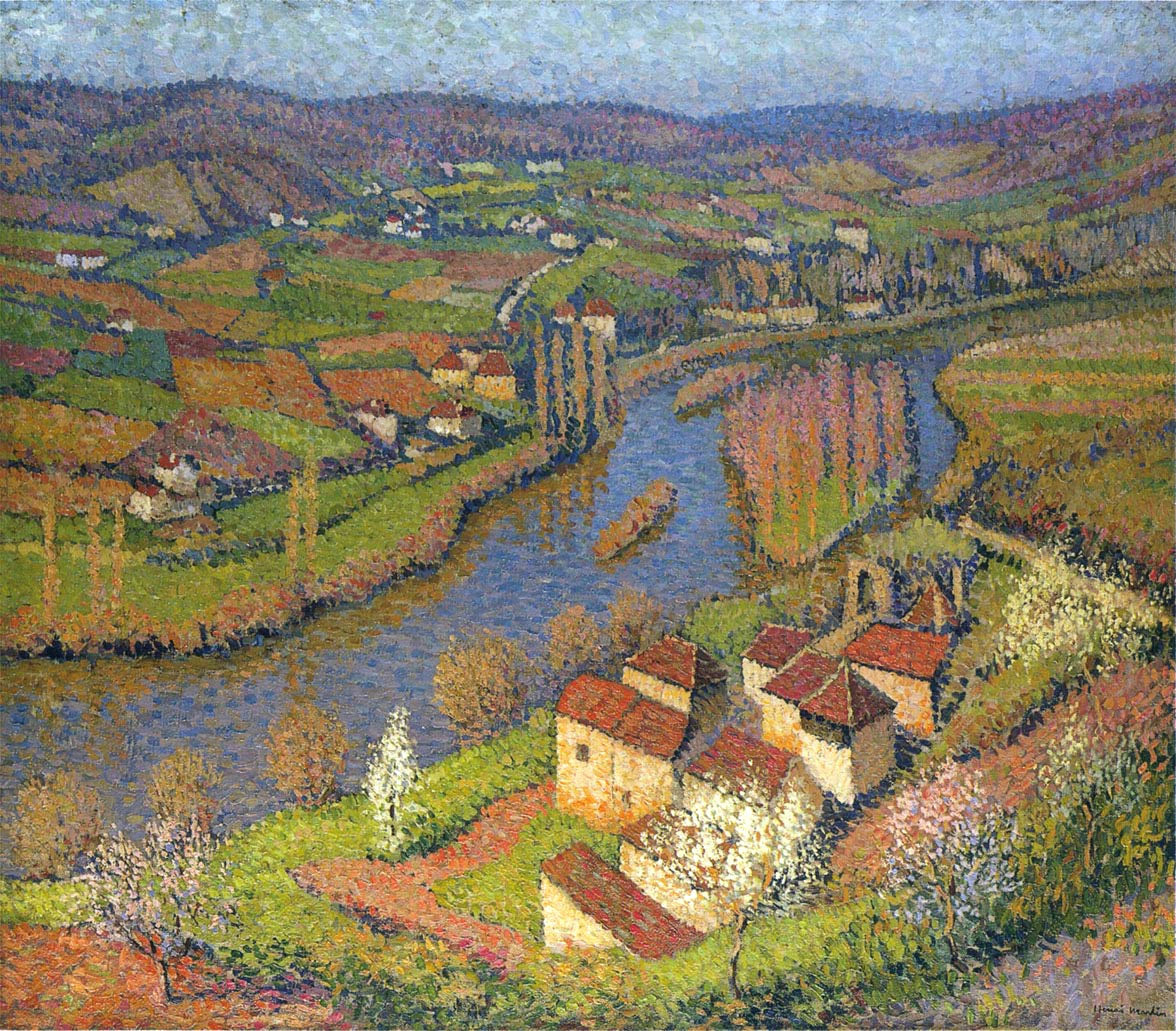 Henri Martin The Lot at St. Cirq-Lapopie 1910 Fine Art Print