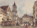 Rudolf von Alt The main square in Bratislava 1843 Fine Art Print