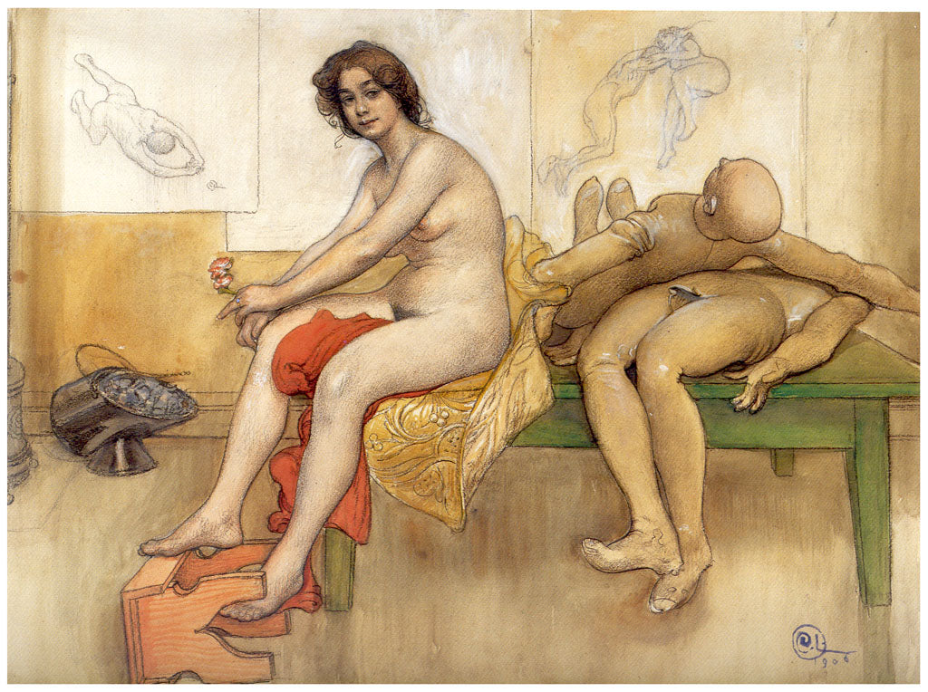 Carl Larsson The Model On The Table 1906 Fine Art Print