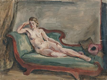 Pyotr Konchalovsky The Model. Sketch for Painting 'Woman on the Couch. " 1930 Fine Art Print