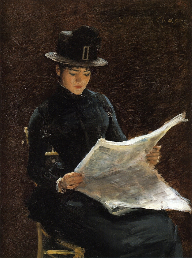 William Merritt Chase The Morning News 1886 Fine Art Print