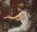 John William Godward The Muse Erato at her Lyre 1895 Fine Art Print