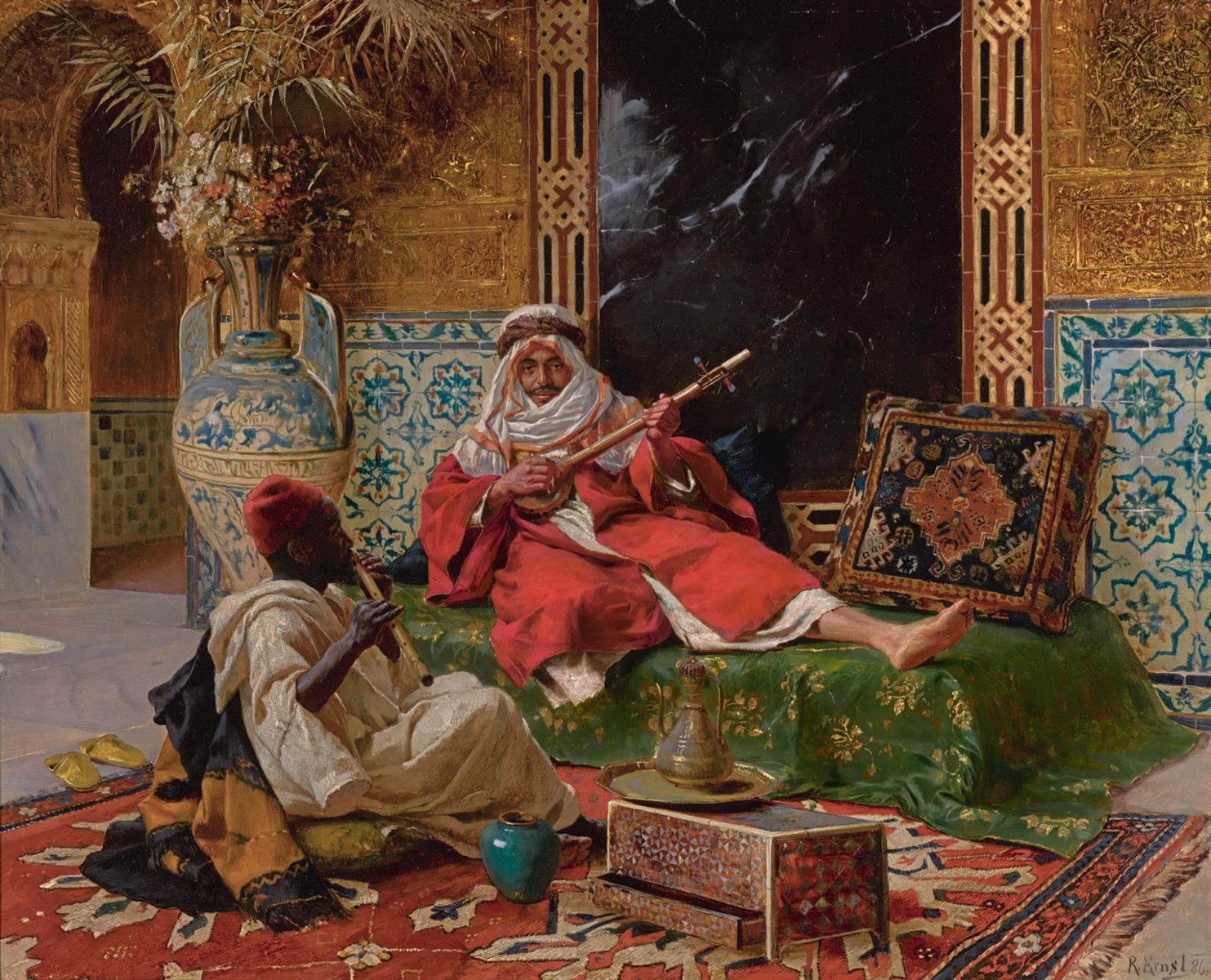 Rudolf Ernst The Musicians by Rudolf Ernst 1886 Fine Art Print
