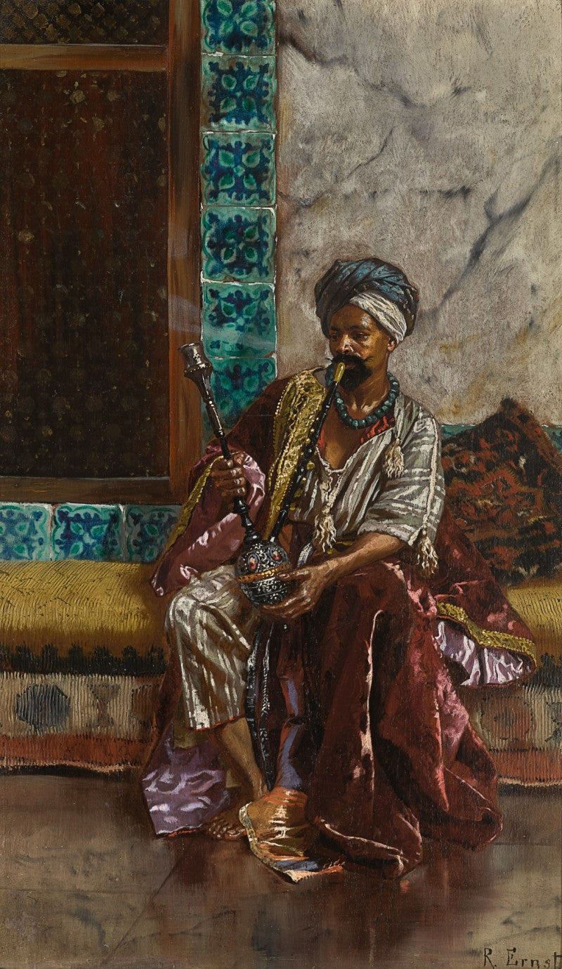 Rudolf Ernst The Nargilah Smoker 1885 Fine Art Print