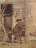 Ferdinand Hodler The netmender 1883 Fine Art Print