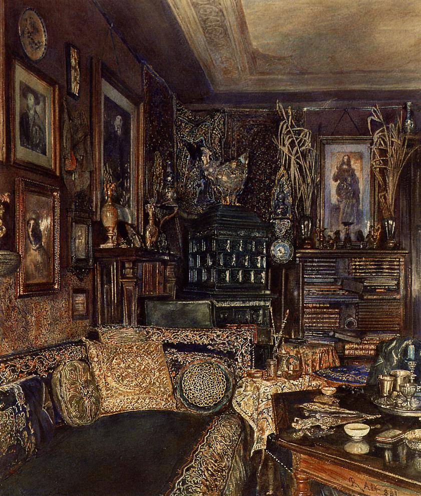 Rudolf von Alt The Office of Count Lanckoronski, Vienna 1881 Fine Art Print