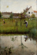 Carl Larsson The Old Man and the New Trees 1883 Fine Art Print