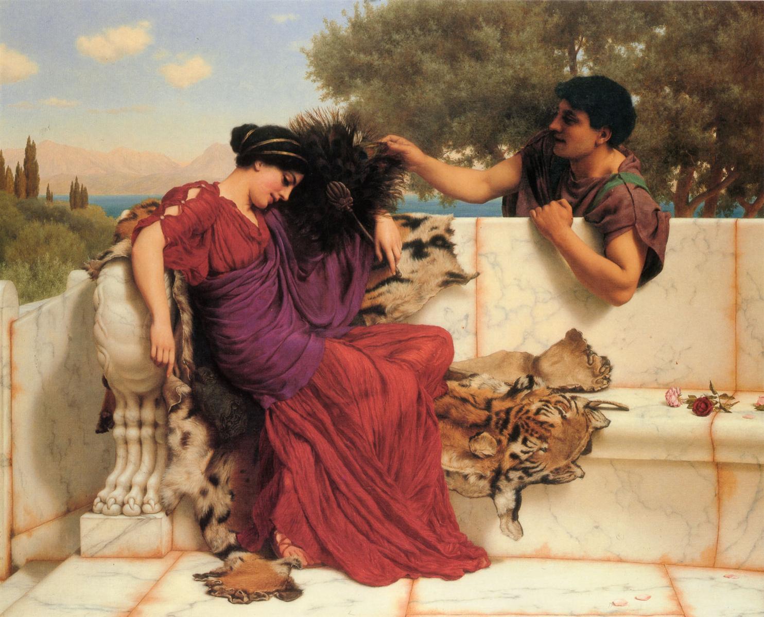 John William Godward The Old, Old Story 1903 Fine Art Print