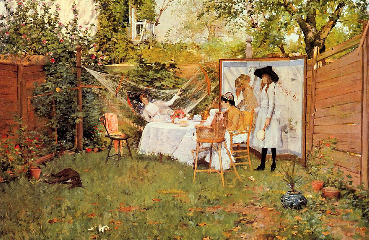 William Merritt Chase The Open Air Breakfast 1888 Fine Art Print
