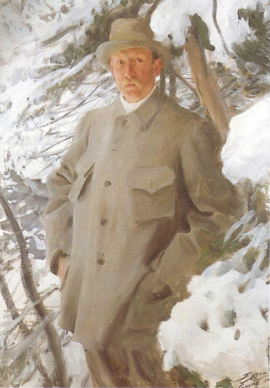 Anders Zorn The Painter Bruno Liljefors 1906 Fine Art Print