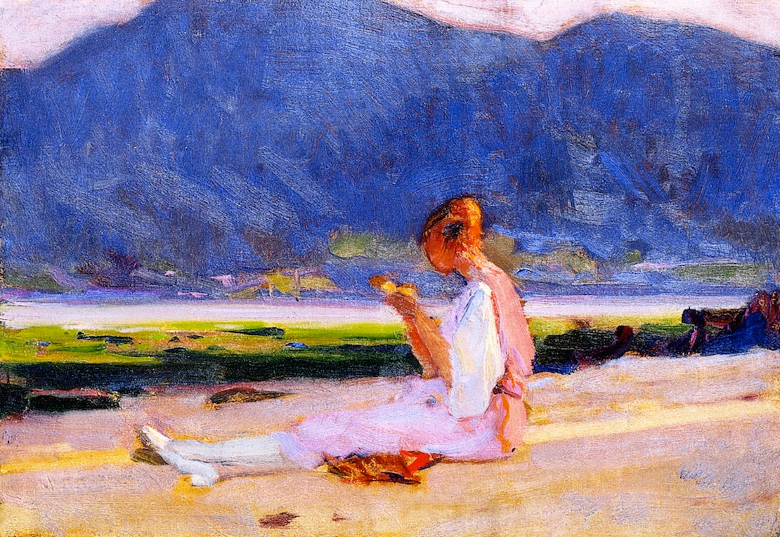 Clarence Gagnon The Painter's Young Wife, Baie-Saint-Paul 1919 Fine Art Print
