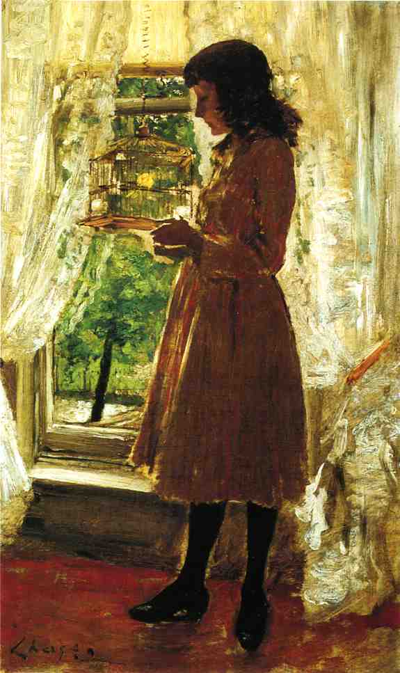 William Merritt Chase The Pet Canary 1886 Fine Art Print