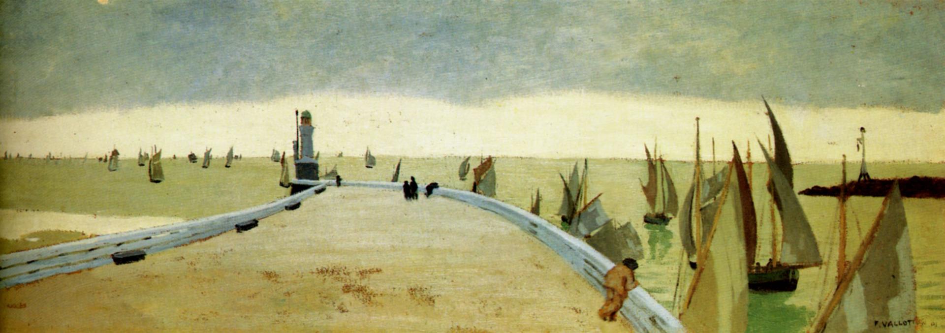 Felix Vallotton The pier of Honfleur 1901 Fine Art Print