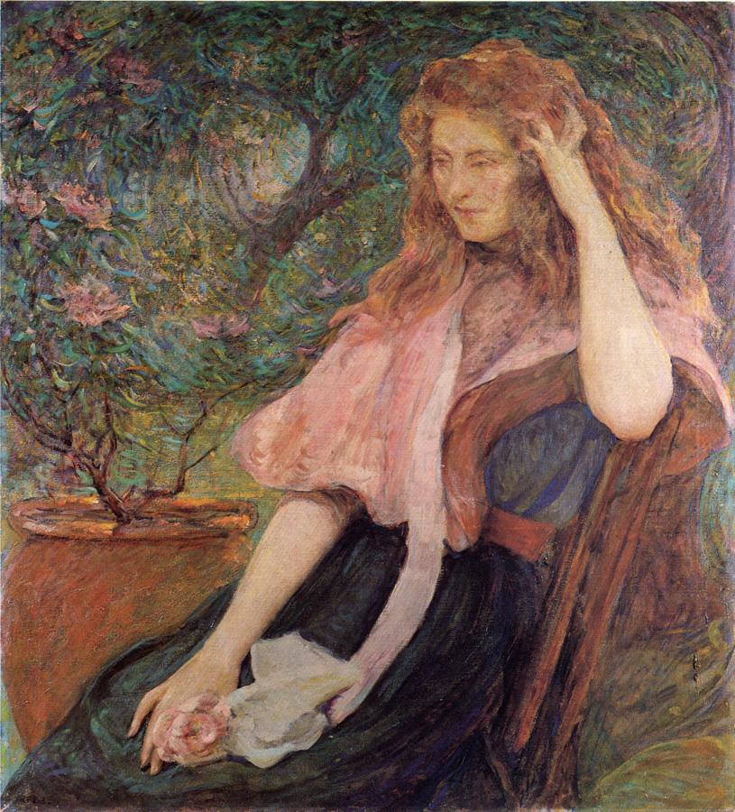 Robert Lewis Reid The Pink Cape 1929 Fine Art Print