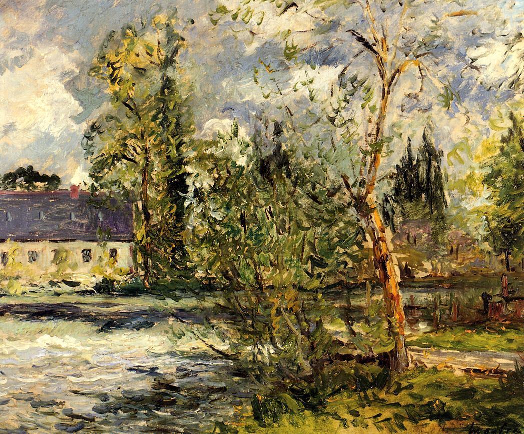 Maxime Maufra The Ponce Paper Factory on the Edge of the Sathe Woods 1918 Fine Art Print
