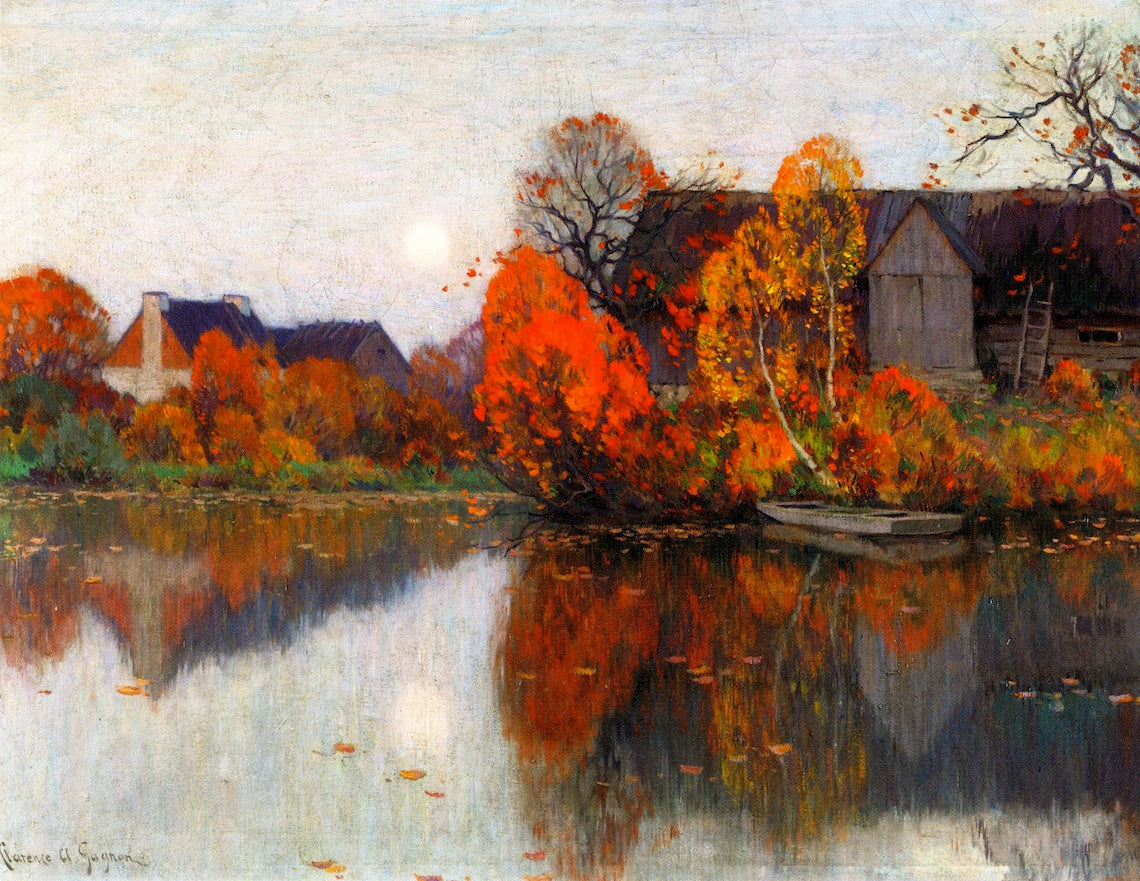 Clarence Gagnon The Pond in October 1921 Fine Art Print