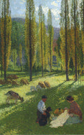 Henri Martin The Poplars - The Couture 1905 Fine Art Print