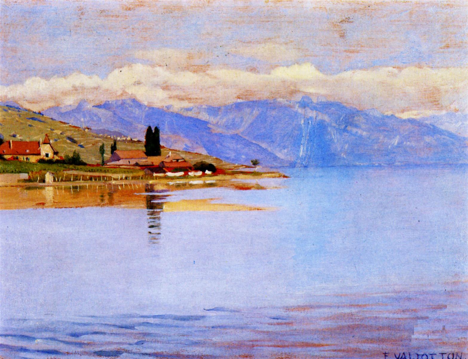 Felix Vallotton The port of Pully (study) 1889 Fine Art Print