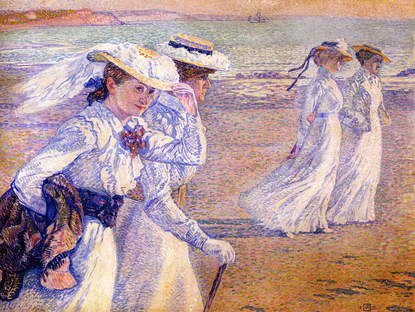 Theo van Rysselberghe The Promenade 1901 Fine Art Print