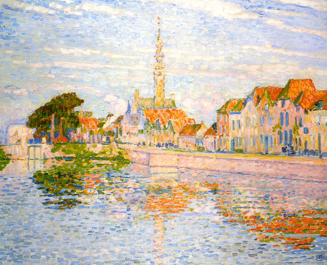 Theo van Rysselberghe The Quay at Verre, Zeeland 1906 Fine Art Print
