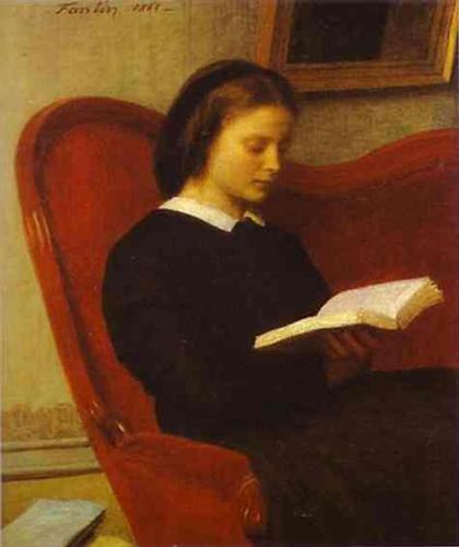 Henri Fantin-Latour The Reader (Marie Fantin Latour, the Artist's Sister) 1861 Fine Art Print