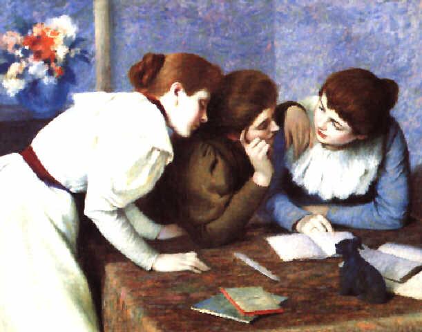 Federico Zandomeneghi The Reading 1890 Fine Art Print