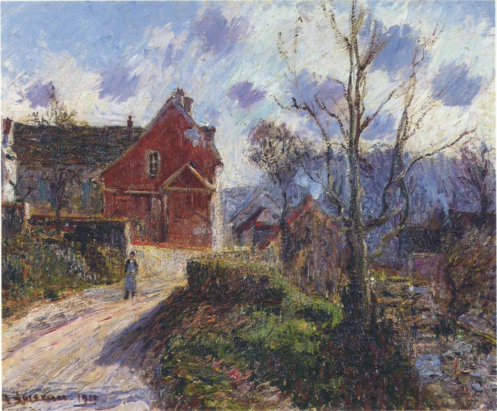 Gustave Loiseau The red painted house 1910 Fine Art Print