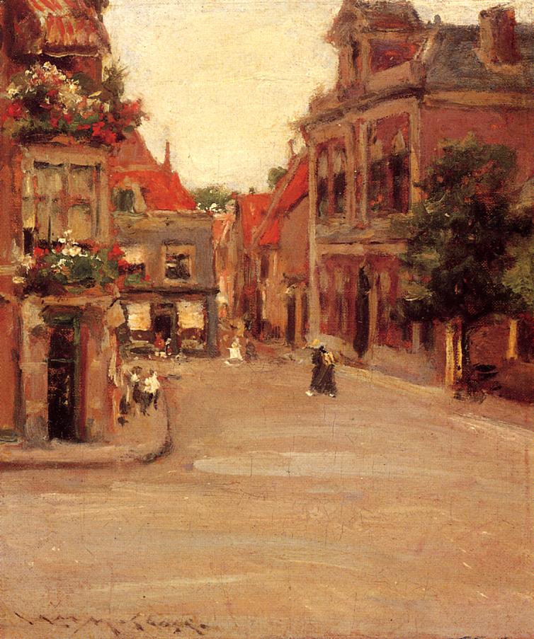 William Merritt Chase The Red Roofs of Haarlem, aka A Street in Holland 1903 Fine Art Print