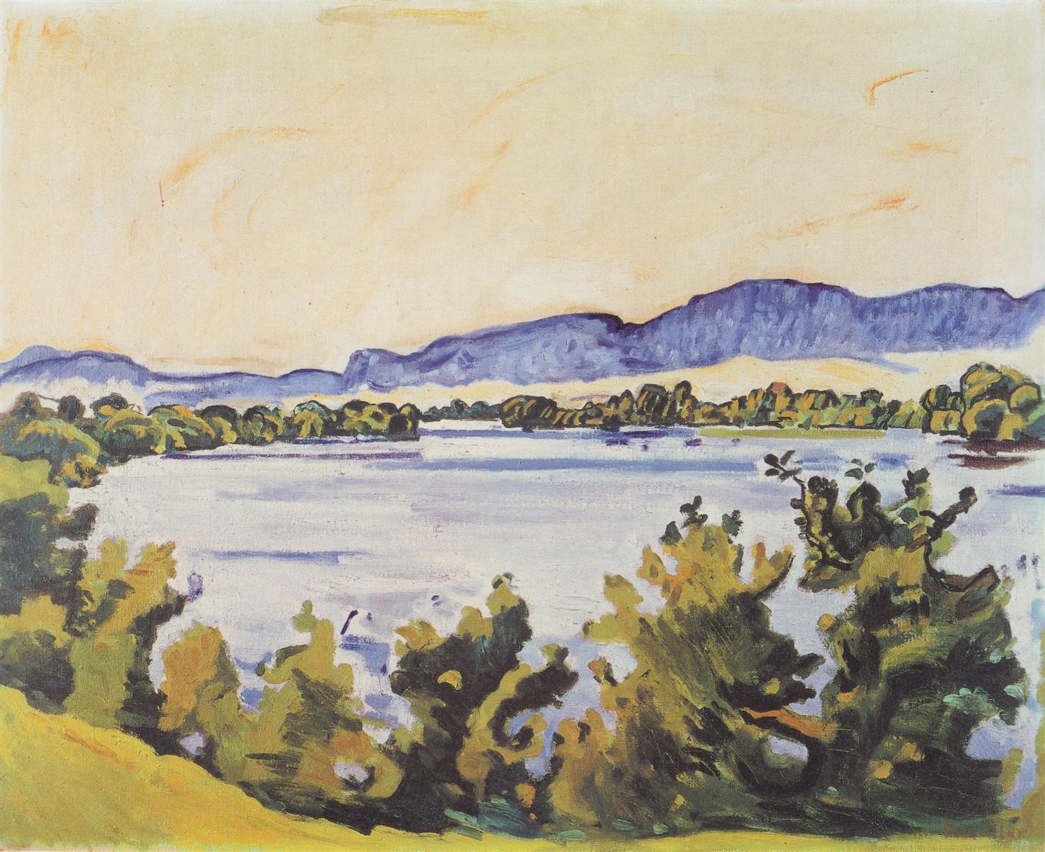 Ferdinand Hodler The river Aare in Solothurn 1915 Fine Art Print