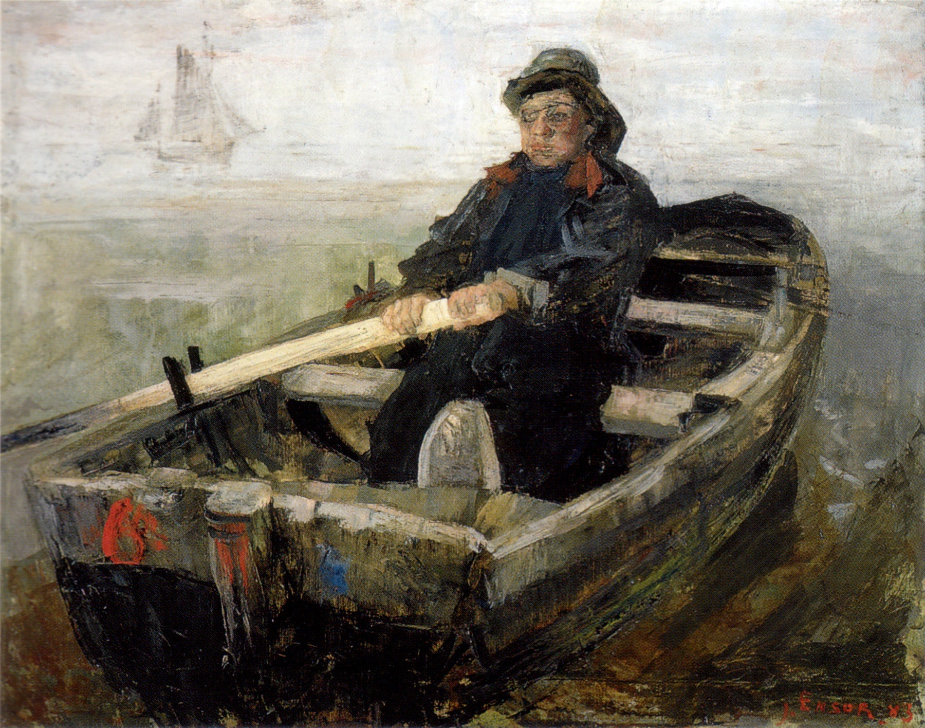 James Ensor The Rower 1883 Fine Art Print