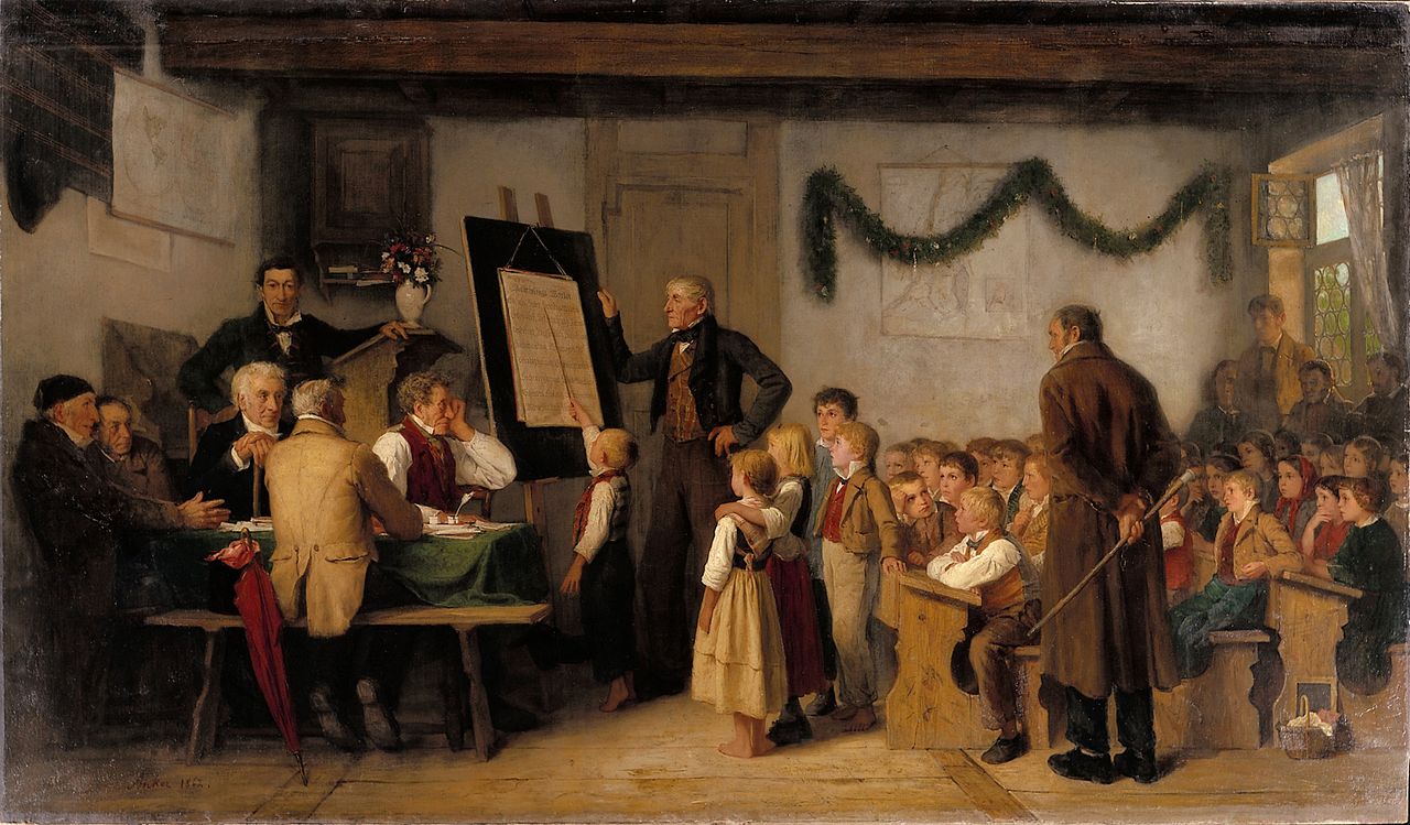 Albrecht Anker The School Exam 1862 Fine Art Print