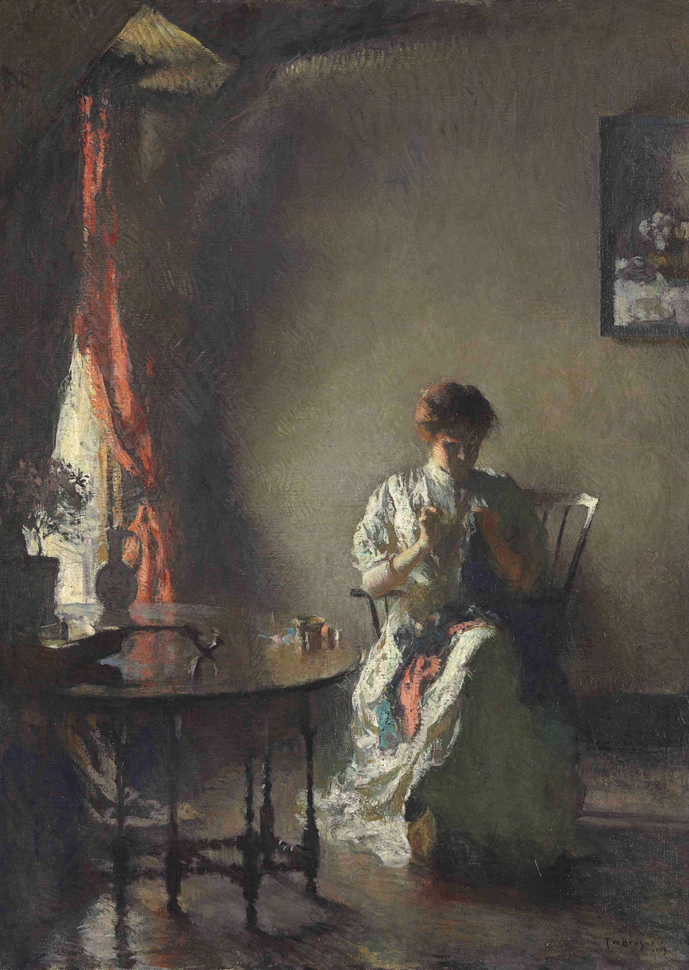 Frank W. Benson The Seamstress 1913 Fine Art Print