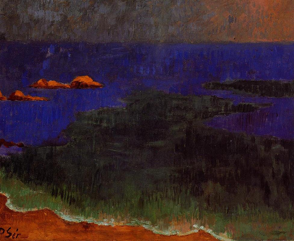Paul Serusier The Seat at Poldu Sunset 1889 Fine Art Print