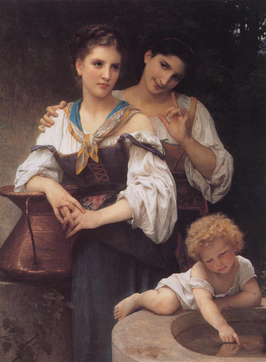 William-Adolphe Bouguereau The Secret 1876 Fine Art Print
