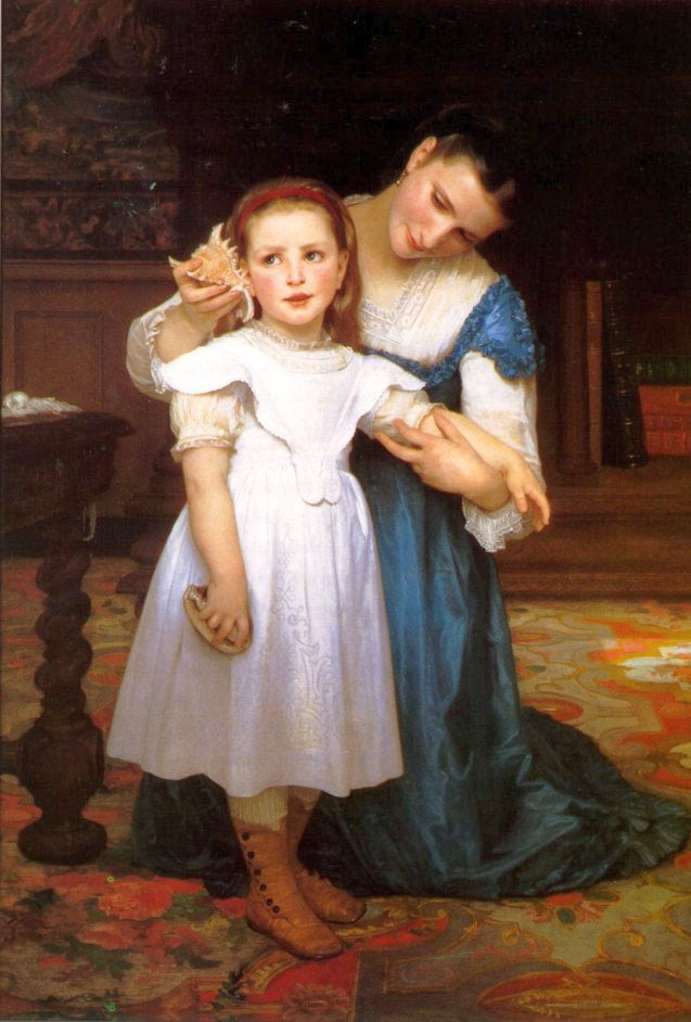 William-Adolphe Bouguereau The Shell 1871 Fine Art Print