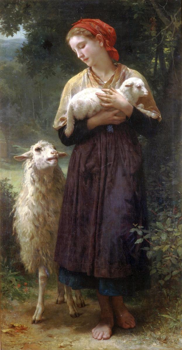 William-Adolphe Bouguereau The Shepherdess 1873 Fine Art Print