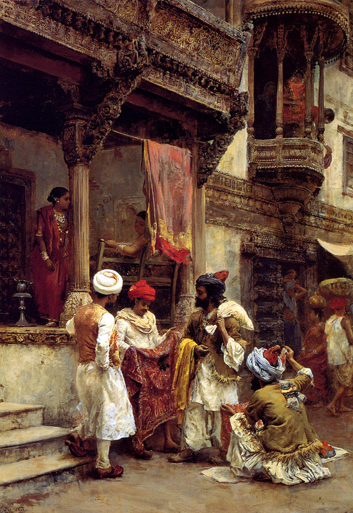 Edwin Lord Weeks The Silk Merchants 1883 Fine Art Print