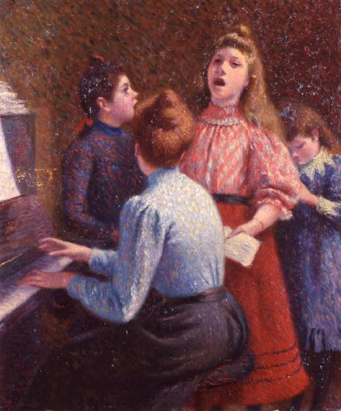 Federico Zandomeneghi The Singing Lesson 1890 Fine Art Print
