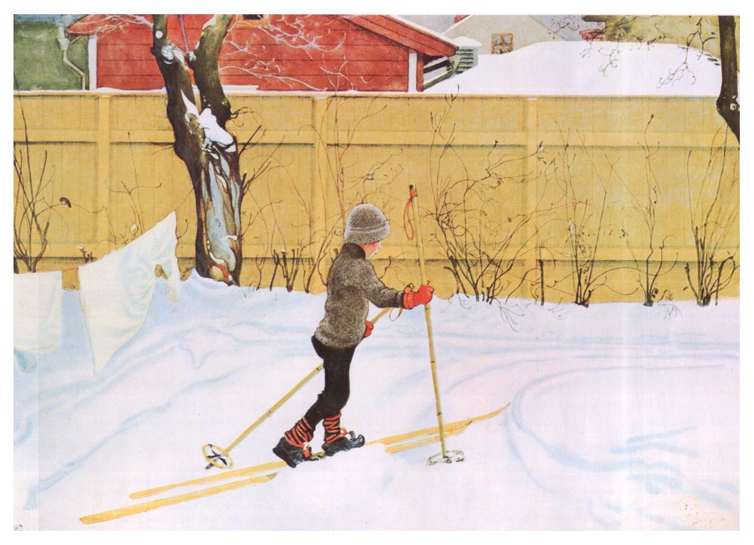 Carl Larsson The Skier 1909 Fine Art Print