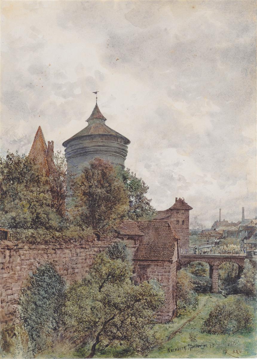 Rudolf von Alt The Spittler in Nuremberg 1856 Fine Art Print