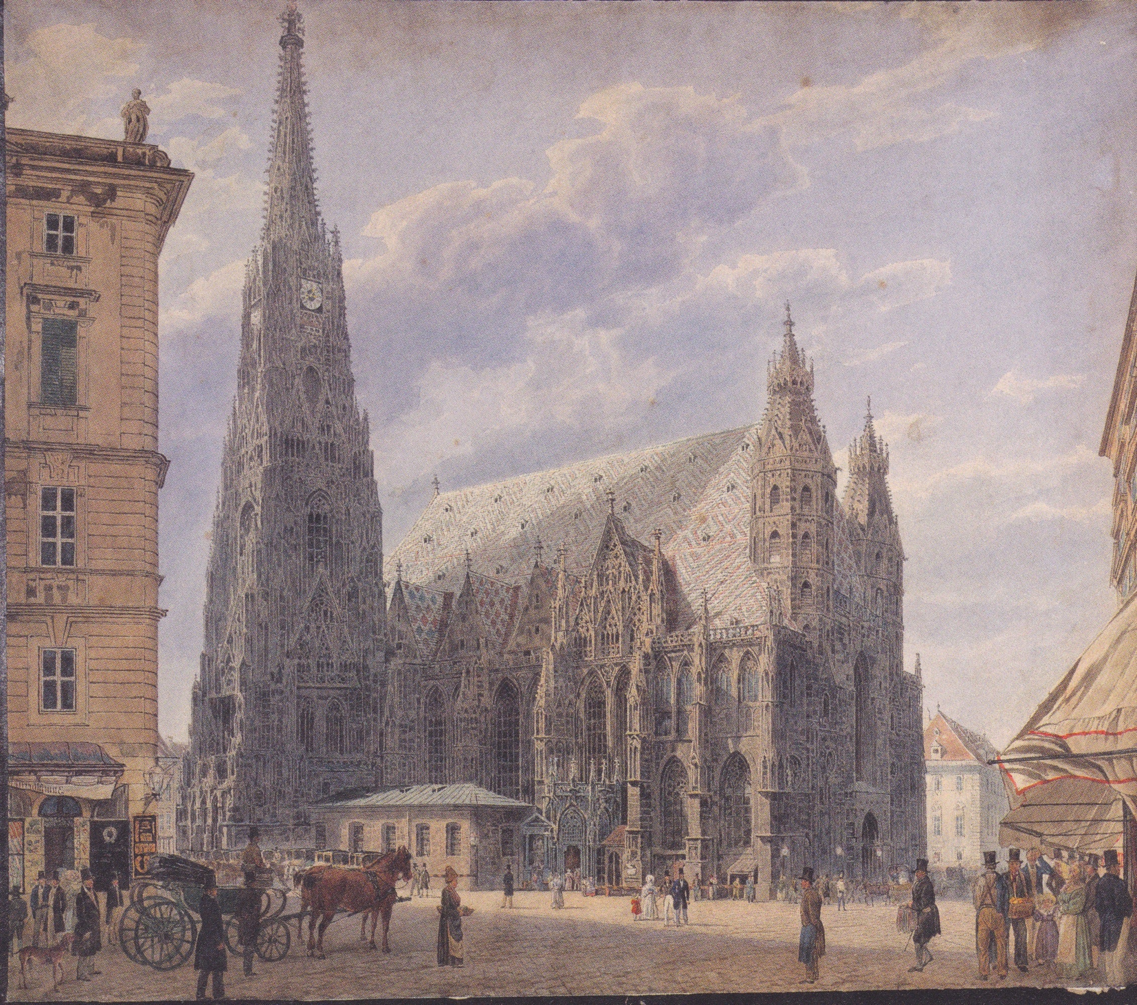 Rudolf von Alt The St. Stephen's Cathedral in Vienna 1831 Fine Art Print